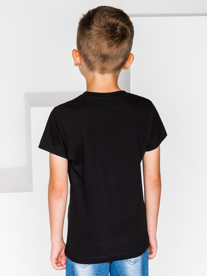 Koszulka dziecięca bez nadruku KS012 - czarna