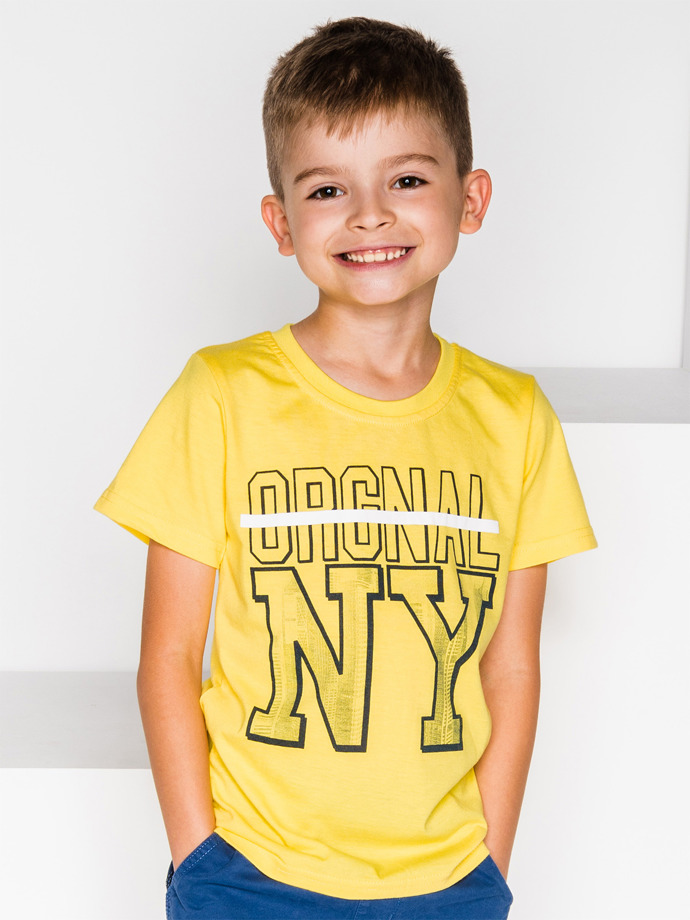 Koszulka dziecięca z nadrukiem KS011 - żółta