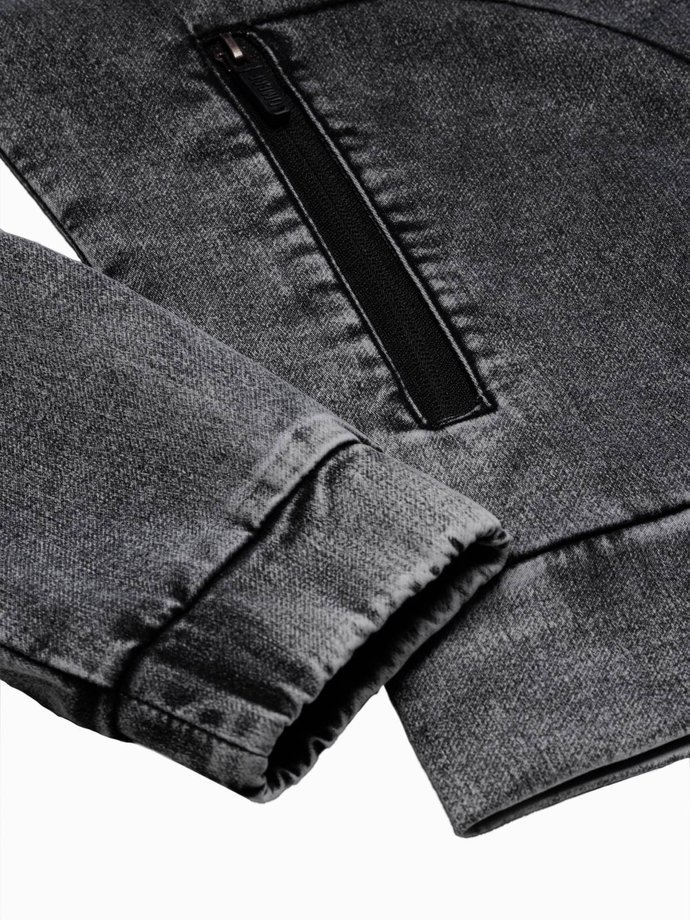 Kurtka męska przejściowa jeansowa C240 - szara