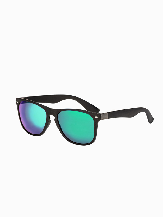 Okulary przeciwsłoneczne - czarne/zielone A186