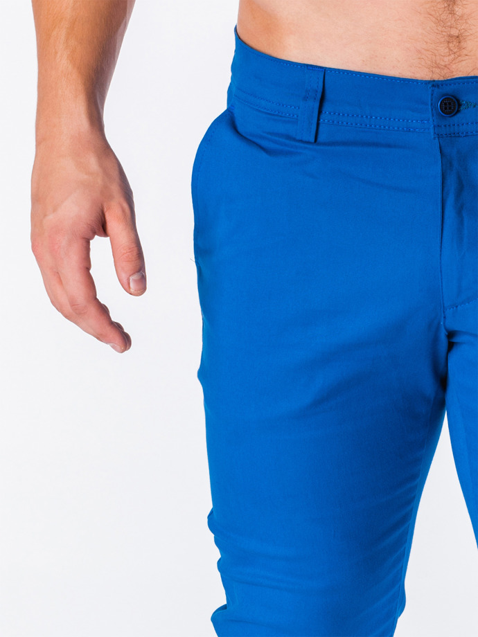 Spodnie męskie chino P631 - niebieskie