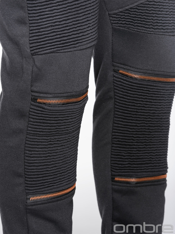 Spodnie męskie dresowe P463 - czarne
