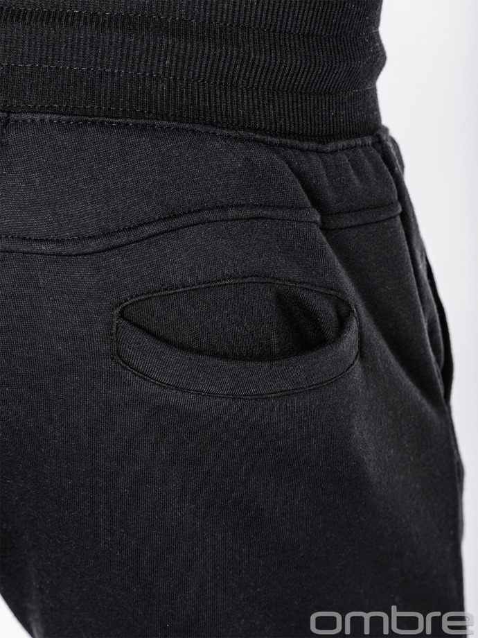 Spodnie męskie dresowe P468 - czarne