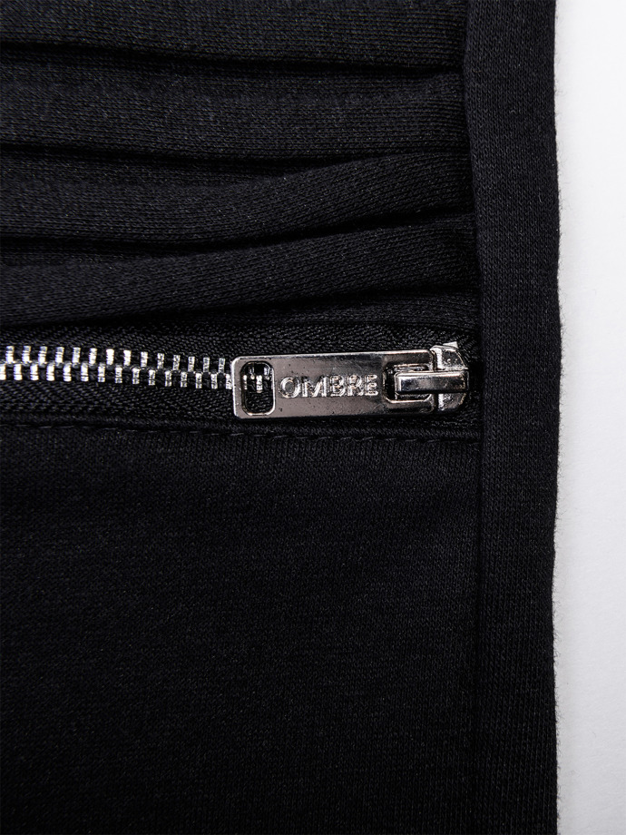 Spodnie męskie dresowe P747 - czarne