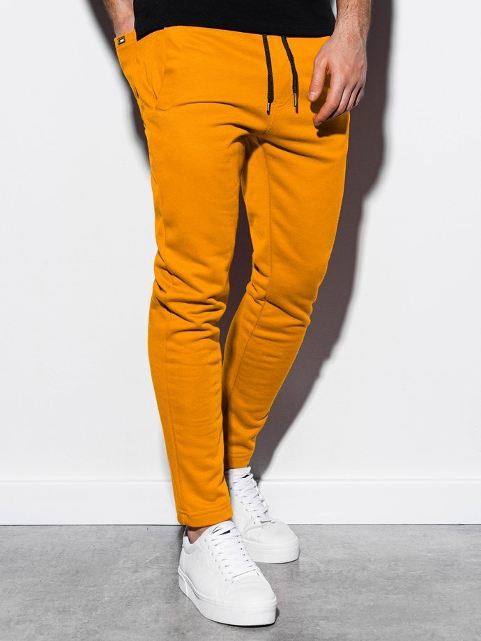 Spodnie męskie dresowe - żółte P866