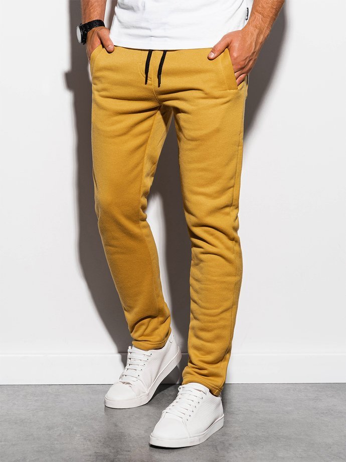 Spodnie męskie dresowe - żółte V15 P866