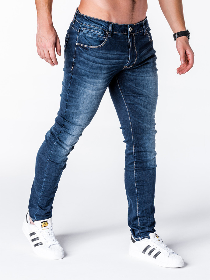 Spodnie męskie jeansowe P582 - granatowe