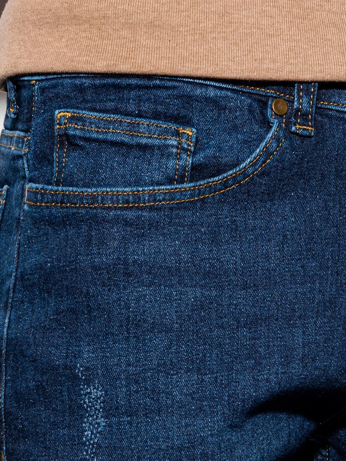 Spodnie męskie jeansowe P940 - ciemnoniebieskie