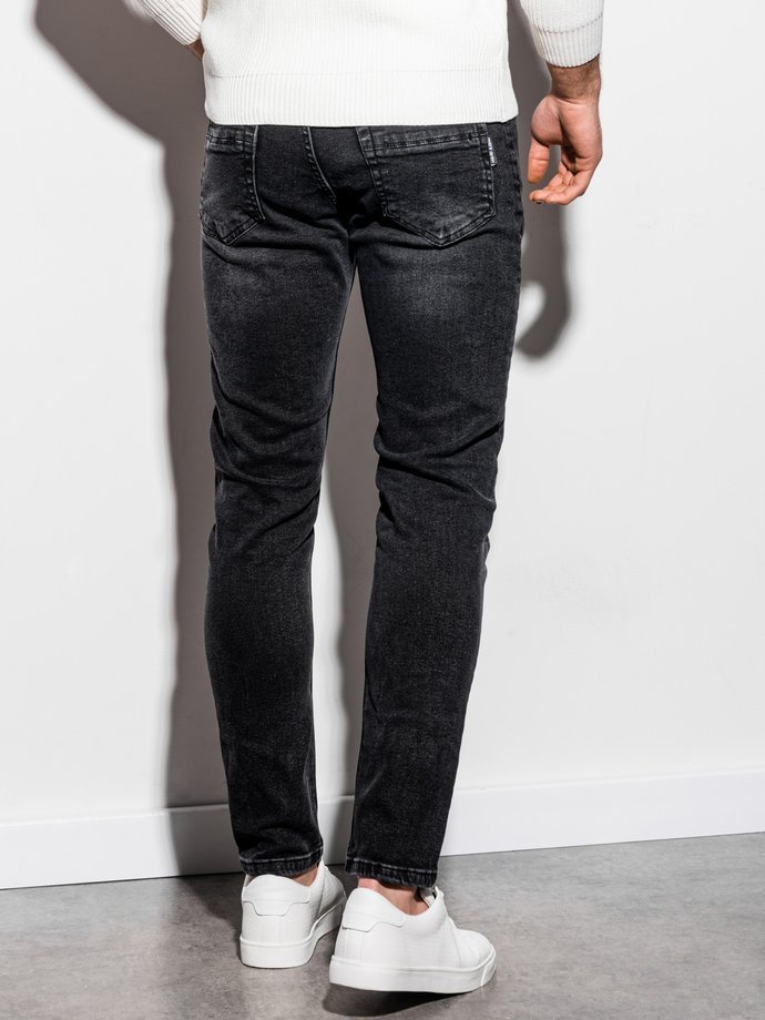 Spodnie męskie jeansowe P940 - czarne