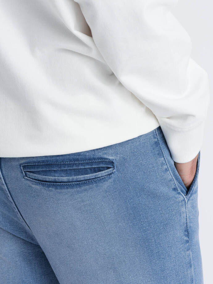 Spodnie męskie jeansowe SKINNY FIT P937 - jasnoniebieskie