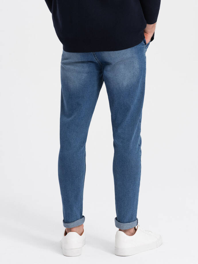 Spodnie męskie jeansowe SKINNY FIT P937 - niebieskie
