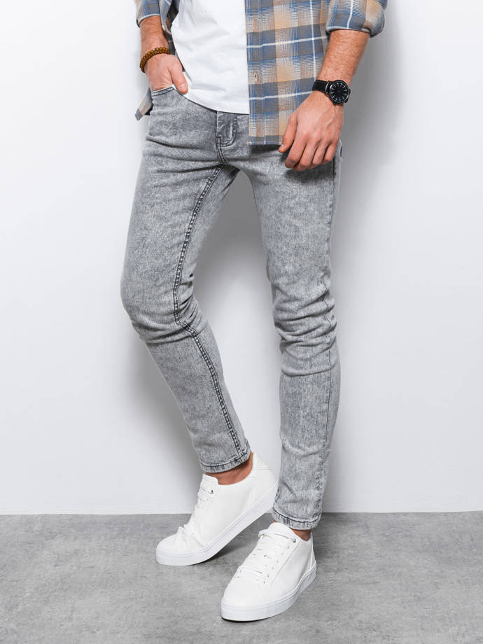 Spodnie męskie jeansowe SKINNY FIT - szare V1 P1062