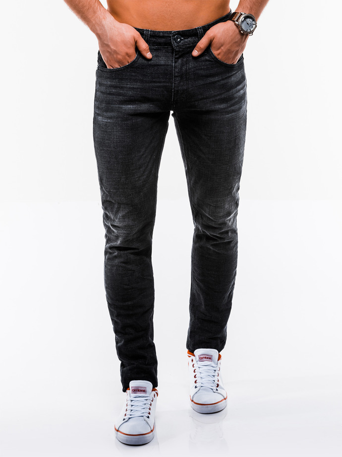 Spodnie męskie jeansowe - czarne P833