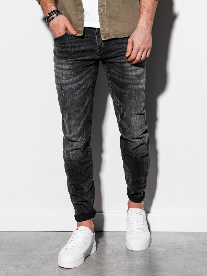 Spodnie męskie jeansowe - czarne P855