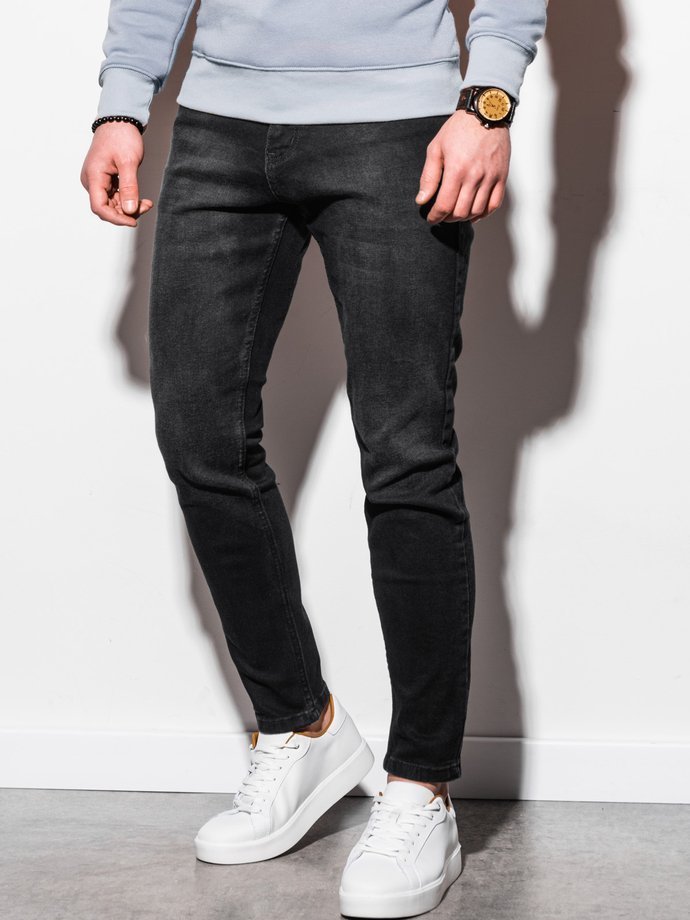 Spodnie męskie jeansowe - czarne P942