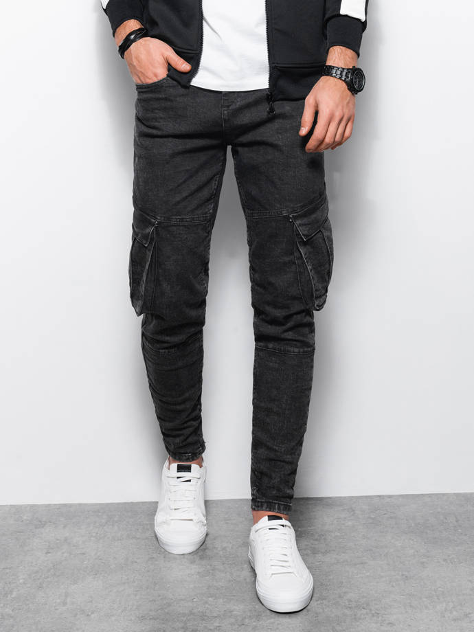 Spodnie męskie jeansowe - czarne V2  P1079