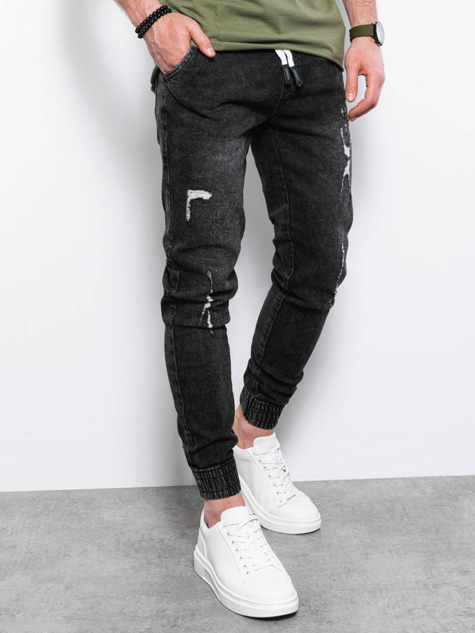 Spodnie męskie jeansowe - czarne V2 P1081