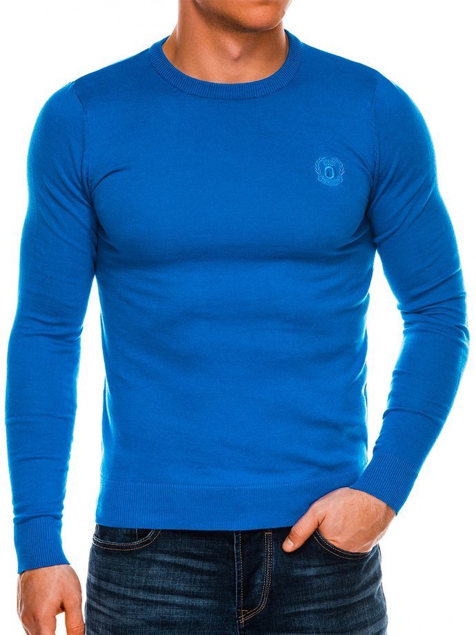 Sweter męski E122 - niebieski