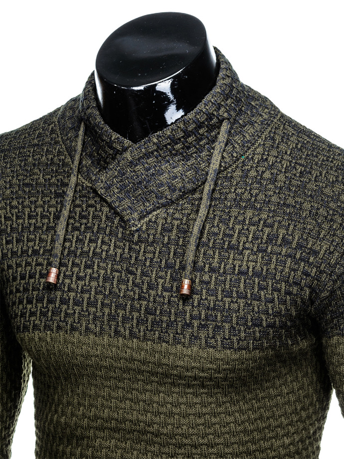 Sweter męski E137 - khaki