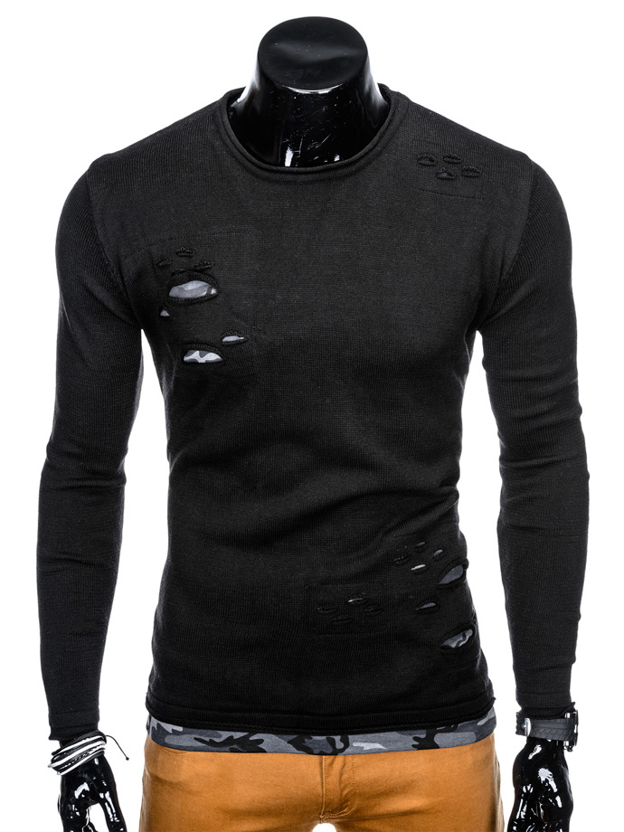 Sweter męski - czarny E108
