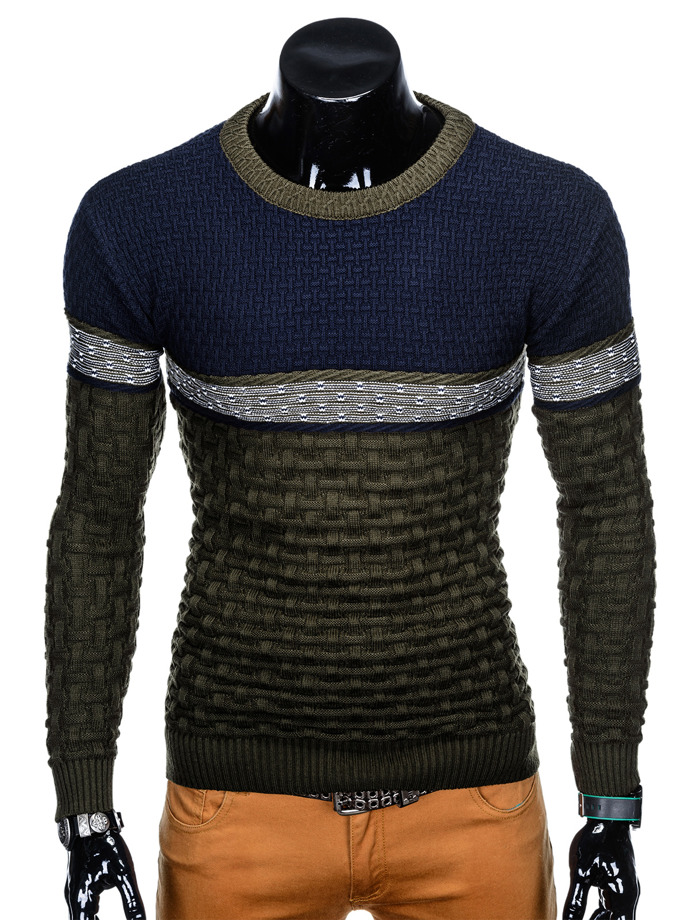 Sweter męski - khaki E132