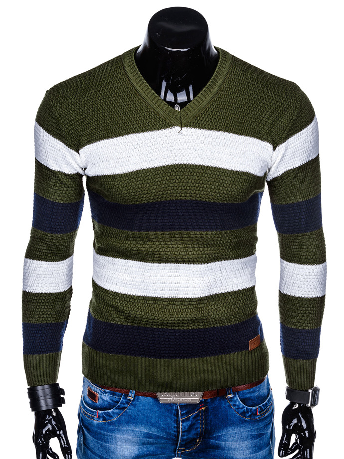 Sweter męski - khaki E144