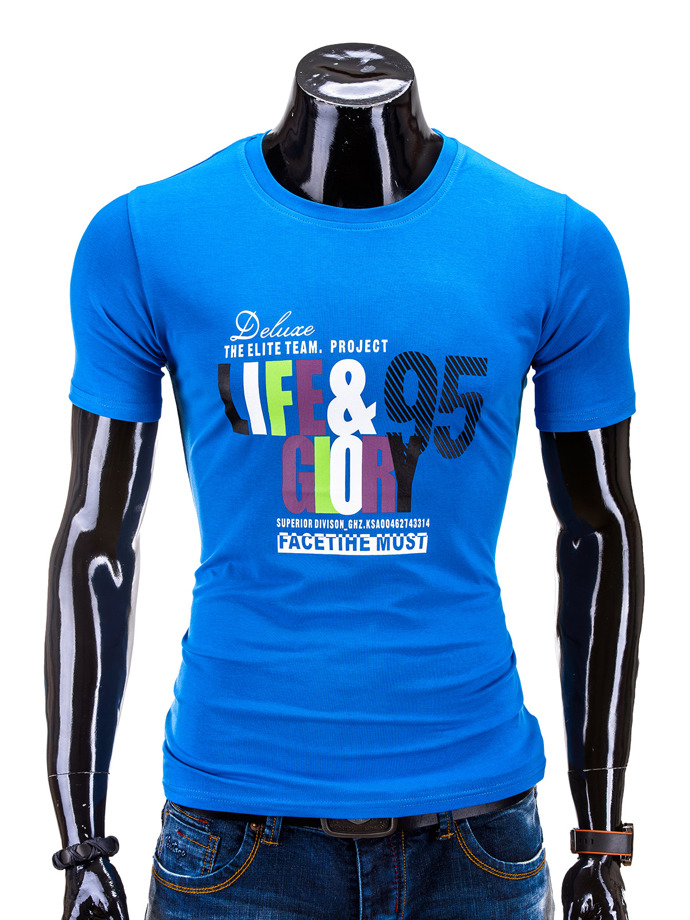 T-shirt S551 - niebieski