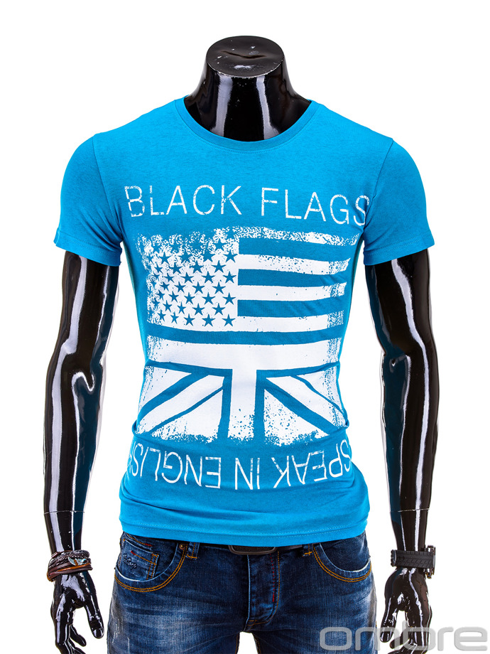 T-shirt S566 - błękitny