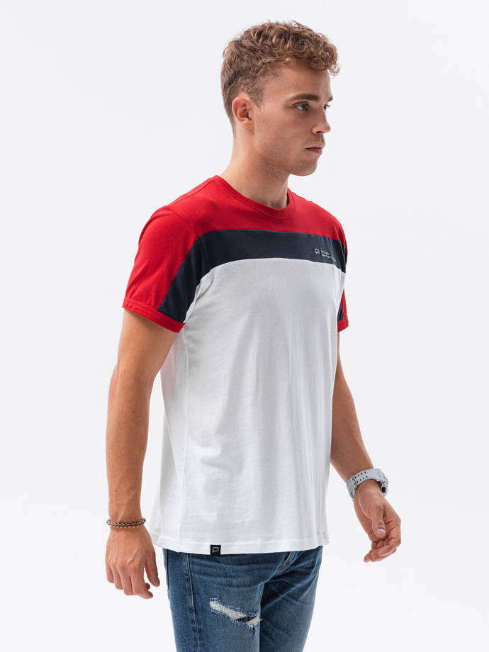 T-shirt męski bawełniany - czerwony S1631