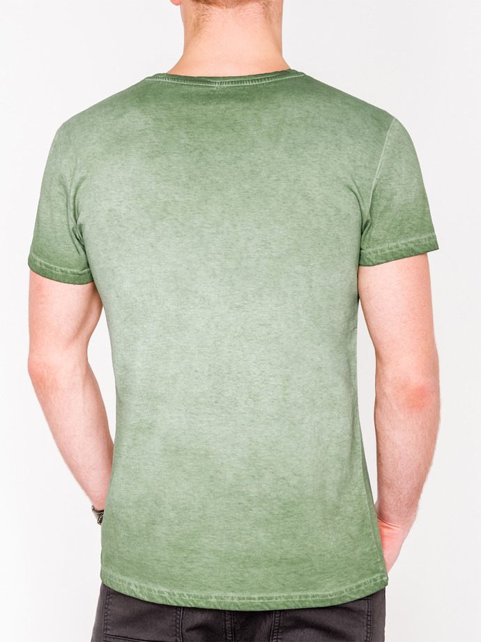 T-shirt męski z nadrukiem S889 - zielony