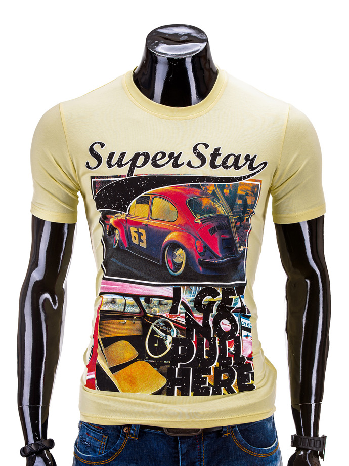 T-shirt - żółty S554