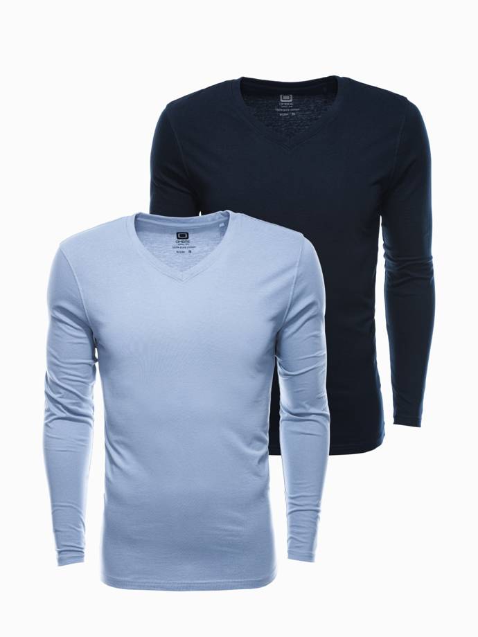 Zestaw longsleeve męski V-NECK - mix 2-pak V6 Z41