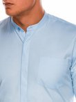 Koszula męska elegancka z długim rękawem K586 - błękitna