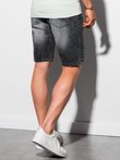 Krótkie spodenki męskie jeansowe W306 - czarne