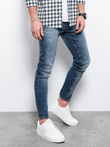 Spodnie jeansowe męskie SLIM FIT P1023 - niebieskie