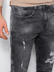 Spodnie męskie jeansowe P1078 - szare