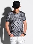 T-shirt męski Tie-Dye S1333 - czarny